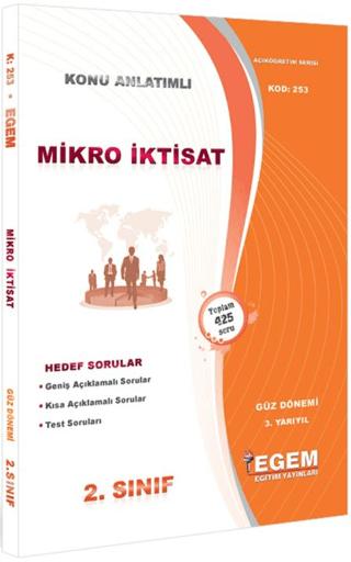 2. Sınıf 3. Yarıyıl Mikro İktisat Konu Anlatımlı Soru Bankası - Kod 253
