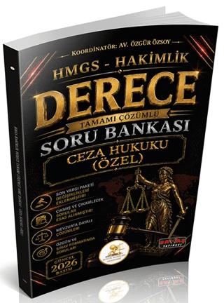 HUKAL HMGS-Hakimlik Derece Ceza Hukuku Özel Hükümler Soru Bankası | Savaş Yayınevi (Ciltsiz)  - Resim 1