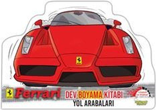 Ferrari Dev Boyama Kitabı Yol Arabaları | Selimer (İnce Kapak)  - Resim 1