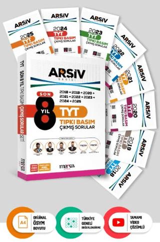 TYT Arşiv Serisi Tıpkı Basım Fasikül Fasikül Çıkmış Sorular Tamamı Video Çözümlü | Marka Yayınları (Ciltsiz)  - Resim 1