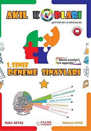 Akıl Kodları 1.Sınıf Deneme Sınavı - Palme Yayınları - Kolektif kitap kapağı
