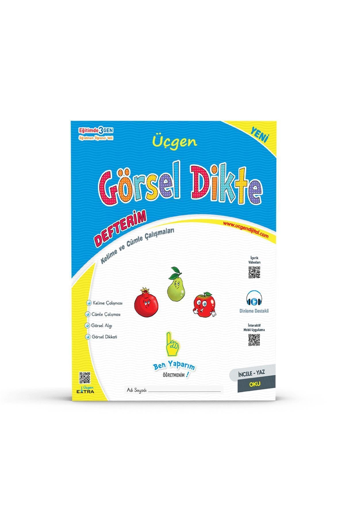 1. Sınıf Okuma Yazma Seti – Görsel Dikte Defterim kitap kapağı
