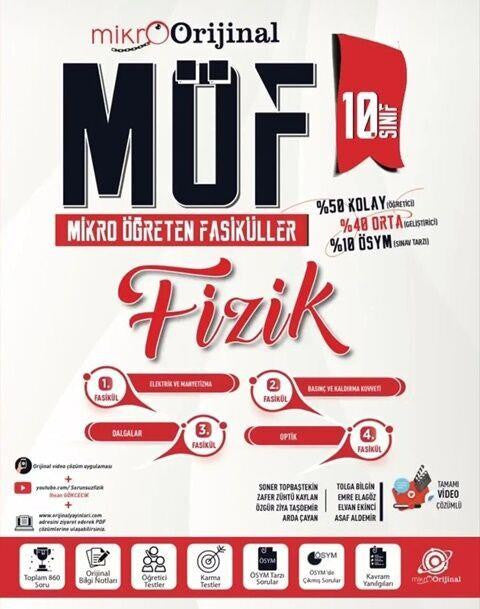 10. Sınıf Fizik MÖF Mikro Öğreten Fasiküller Orijinal Mikro - Emre Elagöz kitap kapağı