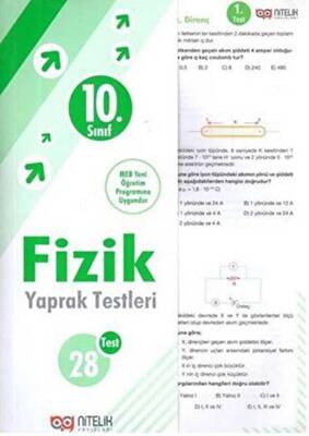 Nitelik 10. Sınıf Fizik Yaprak Test - - Kolektif kitap kapağı