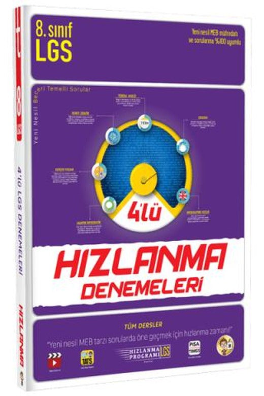 8. Sınıf LGS 4'lü Hızlanma Denemeleri | Tonguç Akademi (Ciltsiz)