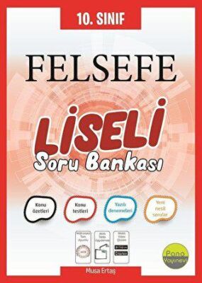 Pano Yayınevi 10. Sınıf Felsefe Liseli Soru Bankası - Musa Ertaş kitap kapağı
