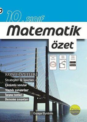 Pano Yayınevi 10. Sınıf Matematik Özet - Özyaşar Elyıldırım kitap kapağı