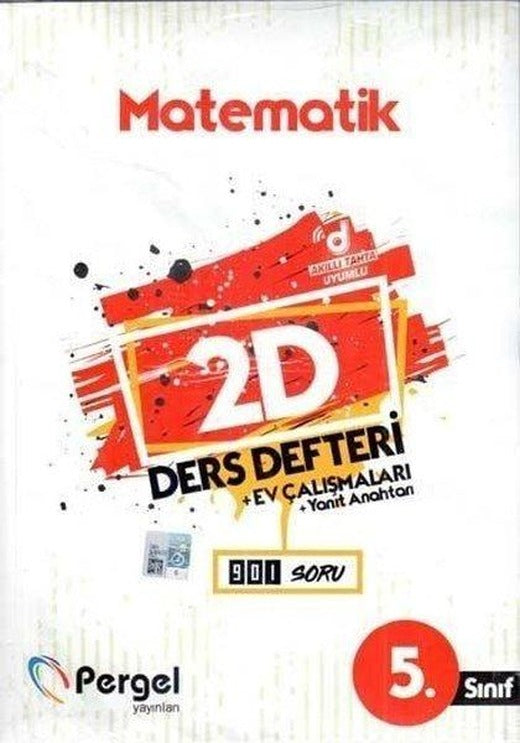 5.Sınıf Matematik 2D Ders Defteri | Pergel (İnce Kapak)
