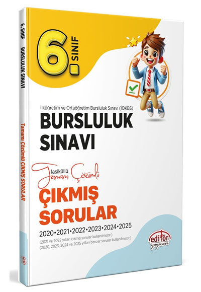 6. Sınıf Bursluluk Çıkmış Sorular ve Çözümleri - Editör Komisyon kitap kapağı