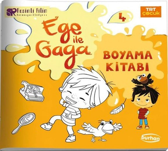 TRT Çocuk Ege ile Gaga Boyama Kitabı 4 | Burhan Yayıncılık