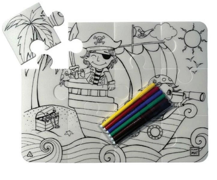 Funny Mat Washable Puzzle - Korsan Adası | Akademi Çocuk