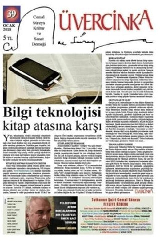 Üvercinka Dergisi Sayı: 39 Ocak 2018 | Üvercinka Dergisi (Ciltsiz)