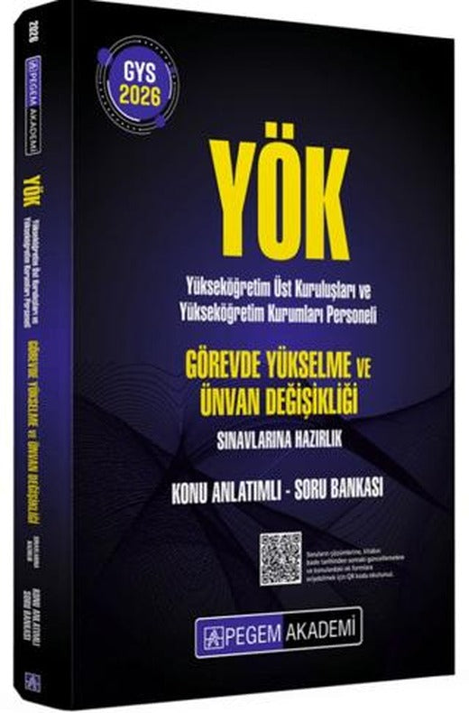 GYS YÖK Görevde Yükselme ve Ünvan Değişikliği Konu Anlatımlı Soru Bankası | Pegem Akademi Yayıncılık (Ciltsiz)