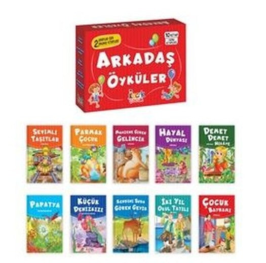 Arkadaş Öyküler Seti - 10 Kitap+ Soru Kitapçığı Takım | Bıcırık Yayınları (İnce Kapak)