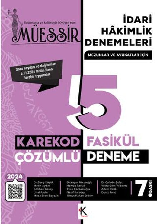 Müessir İdari Hakimlik Denemeleri Karekod Çözümlü | Kuram Kitap (Ciltsiz)