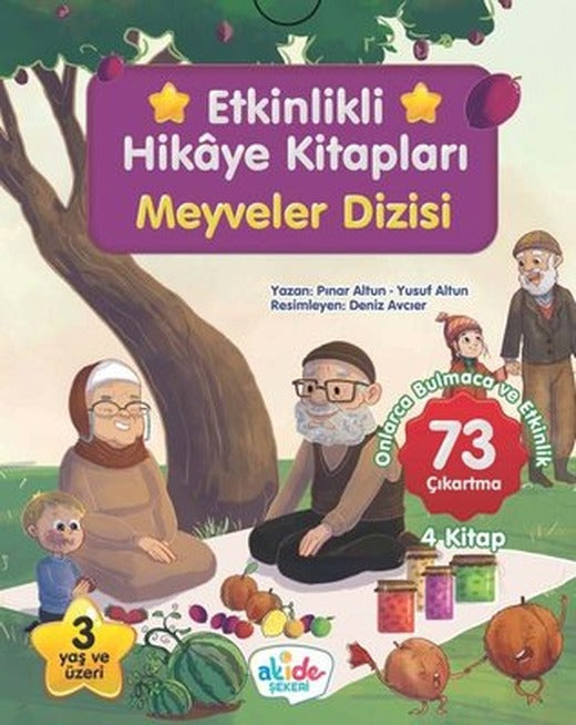 Etkinlikli Hikaye Kitapları Seti - Meyveler Dizisi - 4 Kitap Takım | Akide Şekeri Yayınları