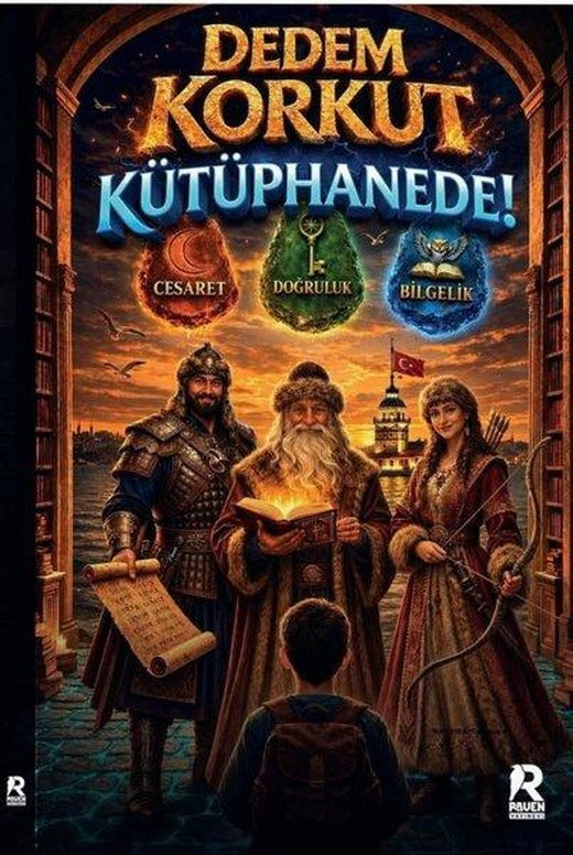 Dedem Korkut Kütüphanede! | Raven Yayınevi (İnce Kapak)