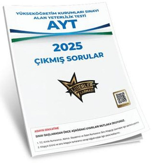 AYT Çıkmış Sorular 2025 | Liderler Karması Yayınları (Ciltsiz)