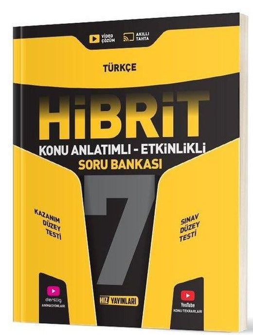 7. Sınıf Hibrit Türkçe Soru Bankası | Hız Yayınları (İnce Kapak)