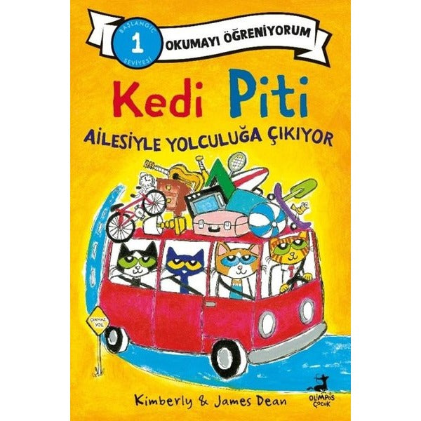 Kedi Piti Ailesiyle Yolculuğa Çıkıyor - Okumayı Öğreniyorum-Başlangıç 1 Seviyesi | Olimpos Çocuk (İnce Kapak)