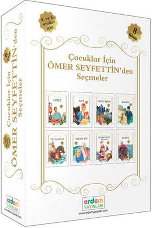 Çocuklar İçin Ömer Seyfettin'den Seçmeler 8 Kitap Takım | Erdem Yayınları