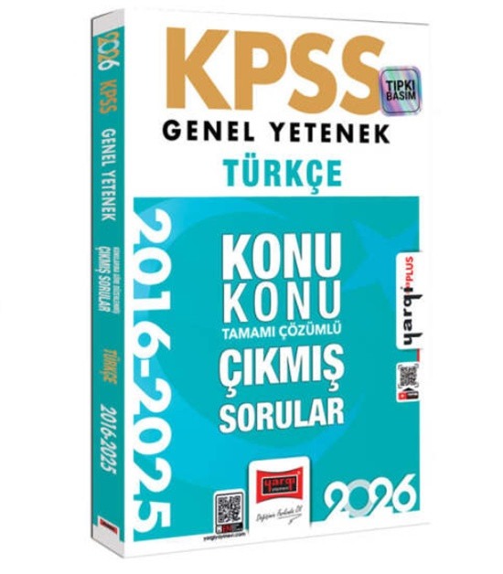 2026 KPSS Genel Yetenek Türkçe 2016 - 2026 Konu Konu Tamamı Çözümlü Çıkmış Sorular