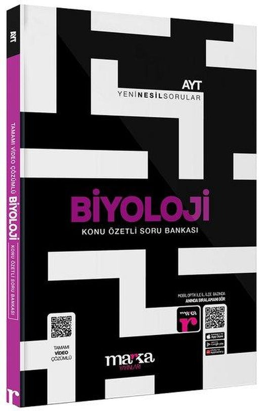 2025 AYT Biyoloji Konu Özetli Yeni Nesil Soru Bankası Tamamı Video Çözümlü | Marka Yayınları (İnce Kapak)