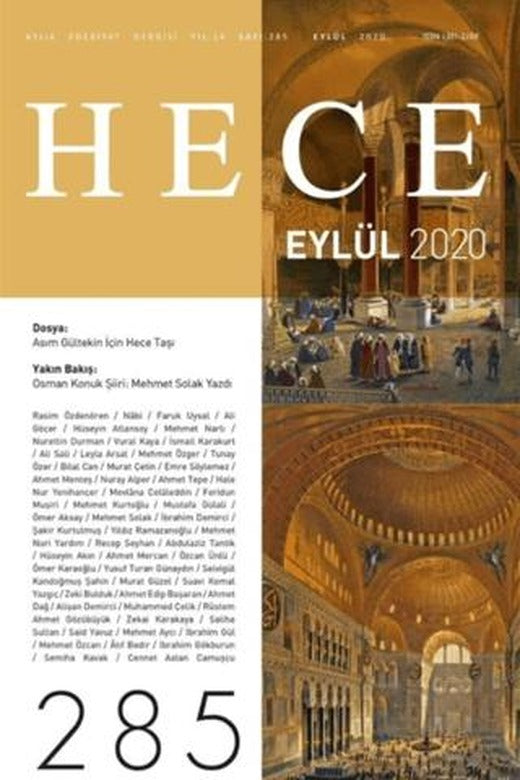 Hece Aylık Edebiyat Dergisi Sayı: 285 Eylül 2020 | Hece Dergisi (Ciltsiz)