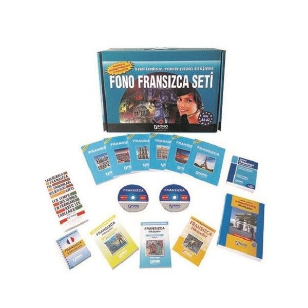 Fransızca Seti (13 Kitap + 6 CD) | Fono Yayınları (İnce Kapak)