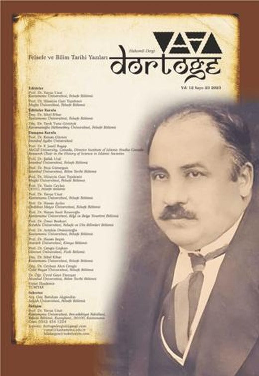 Dörtöğe Felsefe ve Bilim Tarihi Yazıları Hakemli Dergisi Yıl: 12 Sayı: 23 | Dörtöğe Dergisi (Ciltsiz)
