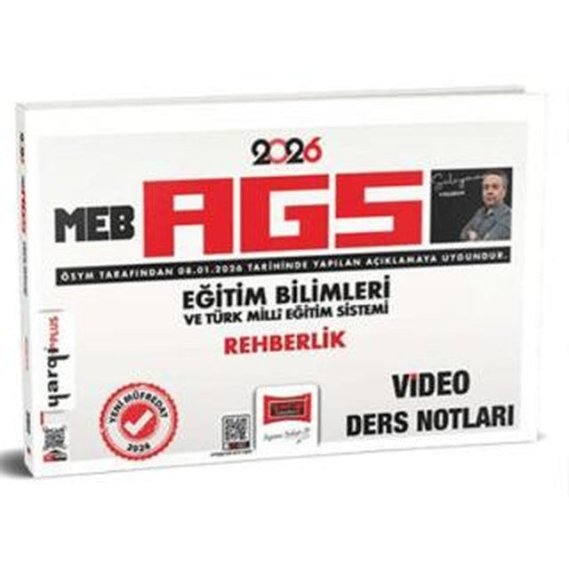 2026 MEB-AGS Eğitim Bilimleri ve Türk Milli Eğitim Sistemi Rehberlik Video Ders Notları | Yargı Yayınevi (Ciltsiz)