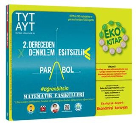 TYT AYT Matematik Fasikülleri - İkinci Dereceden Denklemler - Parabol - Eşitsizlikler Eko | Tonguç Akademi (Ciltsiz)