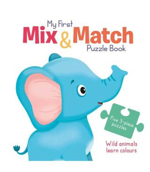 My First Mix & Match Puzzle Book: Wild Animals Learn Colours | Yoyo Books (Ciltli)