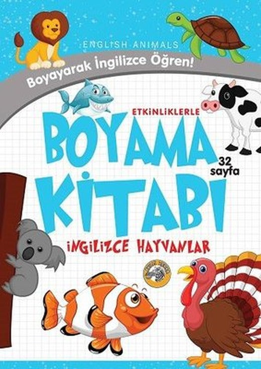 Hayvanlar - Etkinliklerle Boyama Kitabı İngilizce | Akıllı Zebra