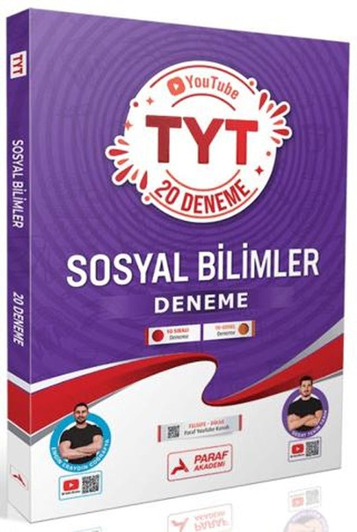 TYT Sosyal Bilimler 20 Deneme | Paraf Akademi (Ciltsiz)