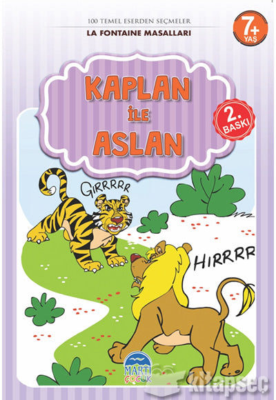Kaplan İle Aslan - La Fontaine Masalları - Mehmet Orhan kitap kapağı