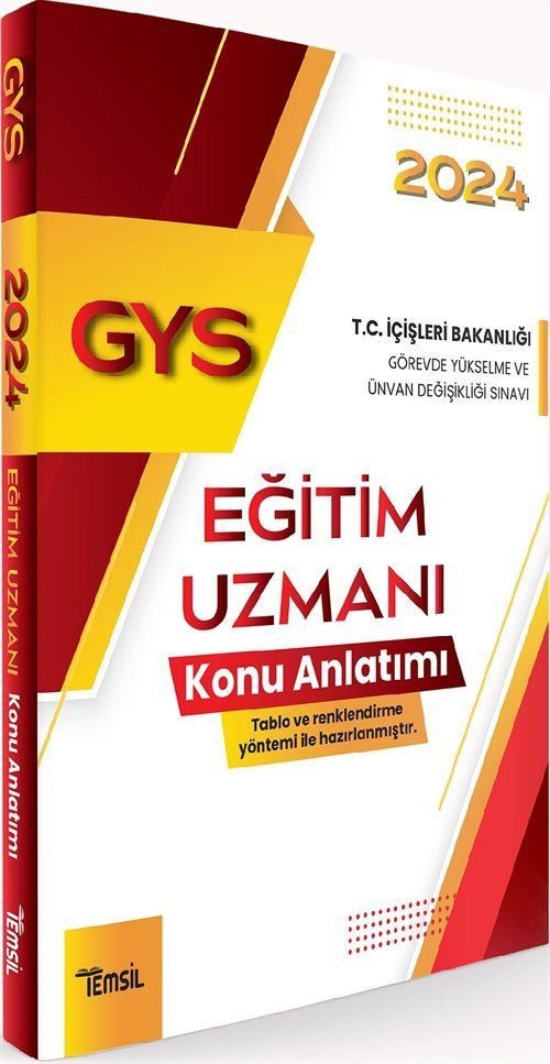 İçişleri Bakanlığı Görevde Yükselme ve Ünvan Değişikliği Sınavı Eğitim Uzmanı Konu Anlatımı | Temsil Kitap (Ciltsiz)