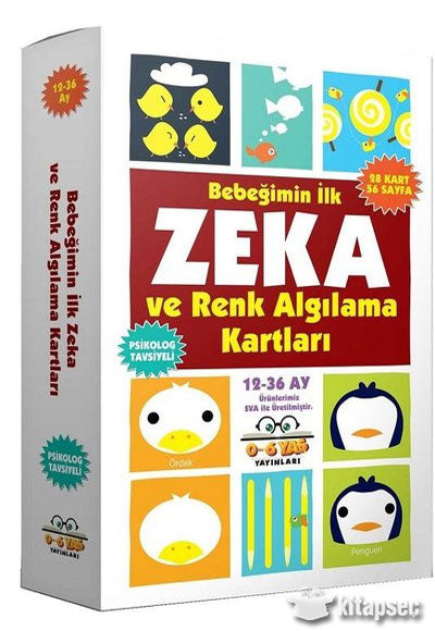 Bebeğimin İlk Zeka ve Renk Algılama Kartları 12 36 Ay 0 6 Yaş Yayınları - Kolektif kitap kapağı