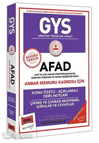 GYS AFAD Anbar Memuru Kadrosu İçin Konu Özetli Çıkmış ve Çıkması Muhtemel Sorular - Kolektif kitap kapağı