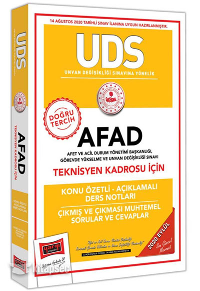 UDS AFAD Teknisyen Kadrosu İçin Konu Özetli Çıkmış ve Çıkması Muhtemel Sorular - Yargı Komisyon kitap kapağı