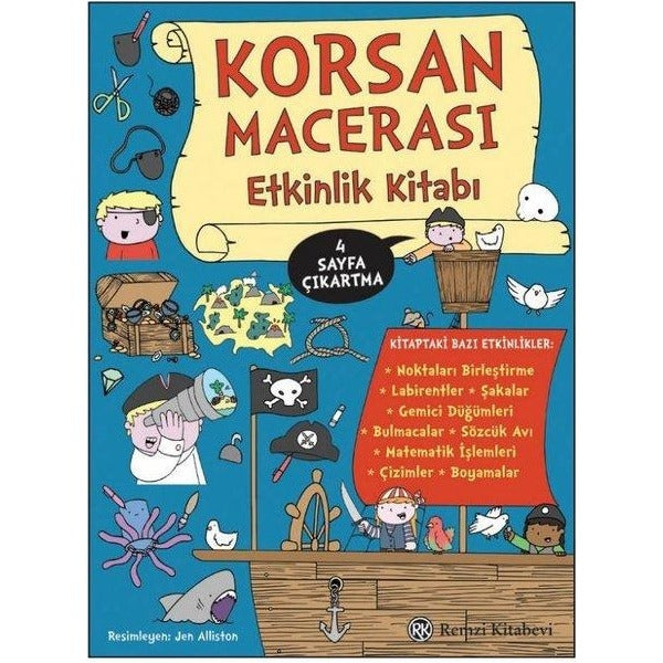 Korsan Macerası Etkinlik Kitabı - 4 Sayfa Çıkartma | Remzi Kitabevi (İnce Kapak)