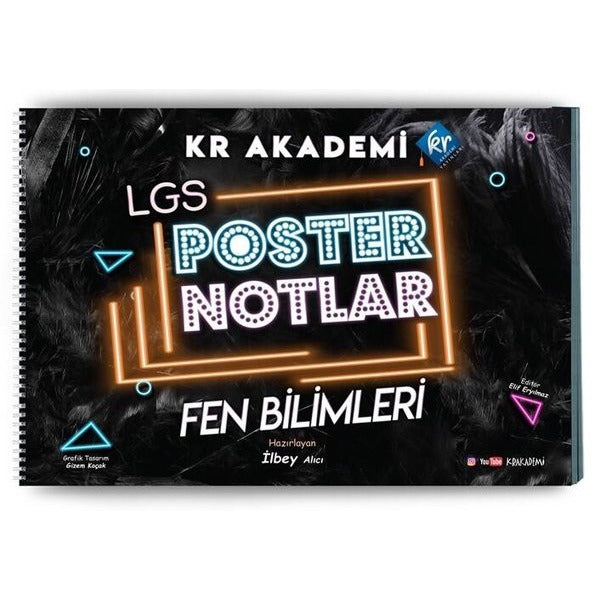 LGS Fen Bilimleri Poster Notlar | KR Akademi (İnce Kapak)