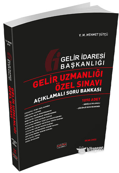 Gelir Uzmanlığı Özel Sınavı Açıklamalı Soru Bankası - Vergi Müfettişi Mehmet Sütçü kitap kapağı