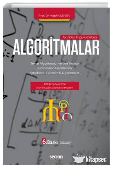 Algoritmalar - Prof. Dr. Vasif Nabiyev kitap kapağı