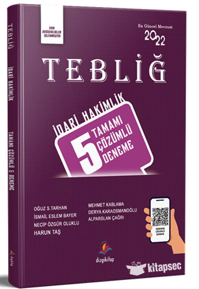 İdari Hakimlik Tebliğ 5 Deneme Çözümlü Dizgi Kitap Yayınları - Dizgi Kitap Komisyon kitap kapağı