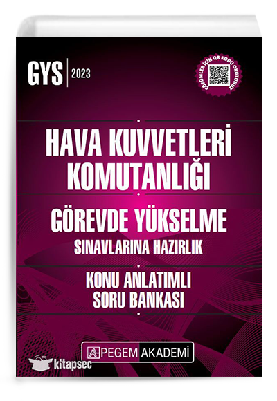 GYS Hava Kuvvetleri Komutanlığı Görevde Yükselme Sınavlarına Hazırlık Konu Anlatımlı Soru Bankası Pegem Akademi - Kolektif kitap kapağı