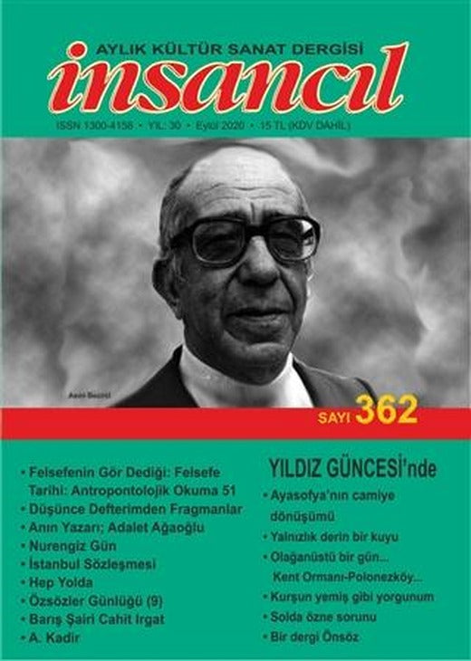 İnsancıl Aylık Kültür Sanat Dergisi Sayı: 362 Eylül 2020 | İnsancıl Dergisi Yayınları (Ciltsiz)