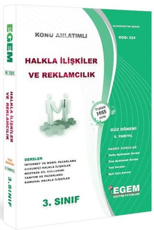3. Sınıf Halkla İlişkiler ve Tanıtım Güz Dönemi Konu Anlatımlı Soru Bankası (Kod 324)