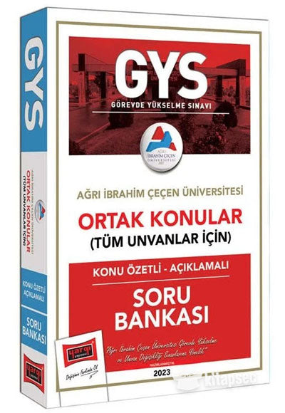 2023 GYS Ağrı İbrahim Çeçen Tüm Unvanlar İçin Ortak Konular Konu Özetli Soru Bankası Görevde Yükselme - Yargı Komisyon kitap kapağı
