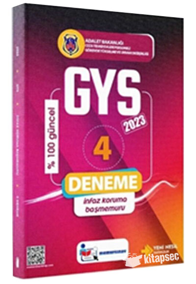 2023 CTE İnfaz Koruma Başmemuru GYS 4 lü Deneme - Memur Sınav Komisyon kitap kapağı